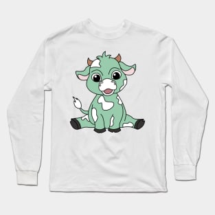 Green cow Long Sleeve T-Shirt